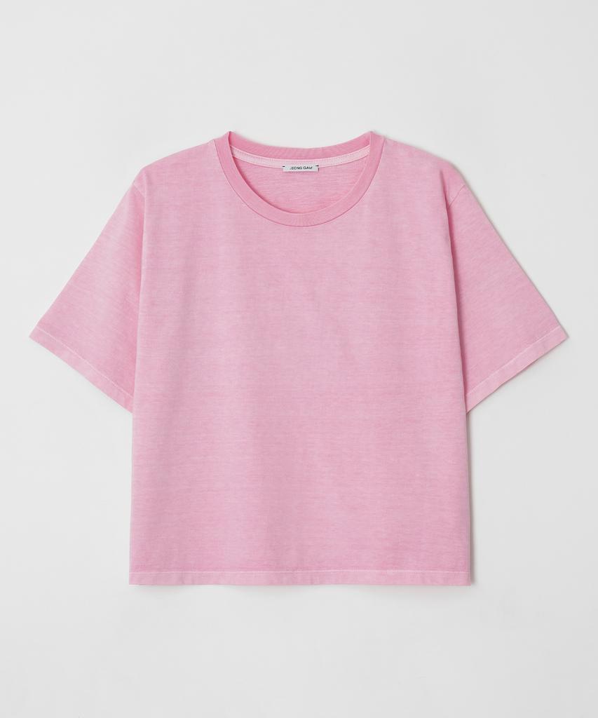 Jeonggamseutyudio Pigment Dyed Crop T-Shirts_3 Color