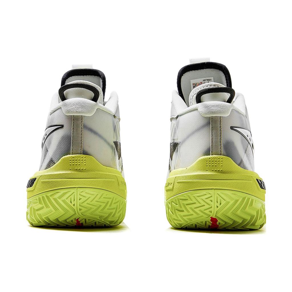 Li Ning Jie Ao, Silent Cushioning Slip Resistant Abrasion Resistant Mid Top Basketball Shoes Men's Light Lime ABFT035-5