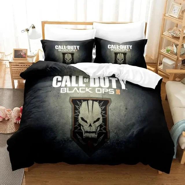 Call of Duty Black Ops Logo Bedding Set Duvet Cover Bed Set Quilt Cover Pillowcase Comforter  Queen Size Bed Linen COD