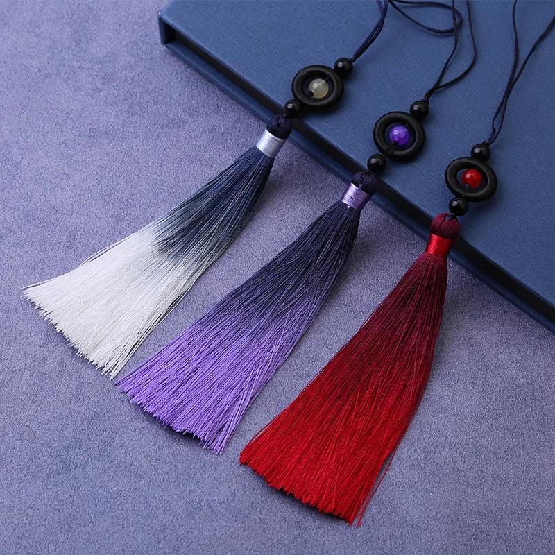 2 Stück/Los 13cm Polyester Seide Quaste Bunt Baumwolle Quasten Besatz zum Nähen Vorhänge Zubehör Anhänger DIY Auto Dekoration