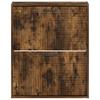 Wall Mounted Shoe Cabinet HAARLEM 71 X 17 X 86 Cm Smoked Oak