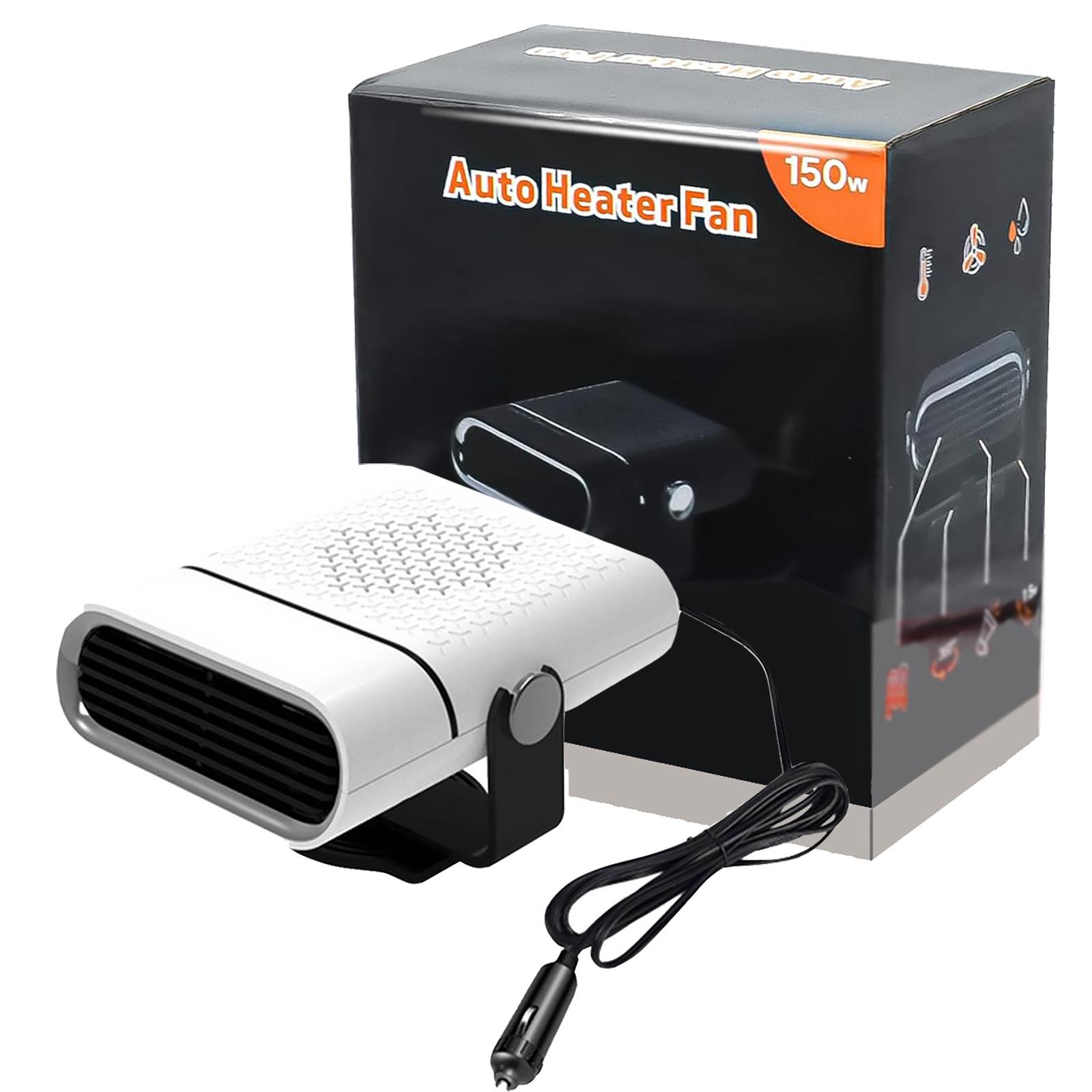 

Автомобильный обогреватель, быстрый нагрев, размораживание и антизапотевание, 2 в 1 вентилятор быстрого нагрева и охлаждения, розетка с подсветкой, 12 В автомобильный вентилятор ветрового стекла One Size белый