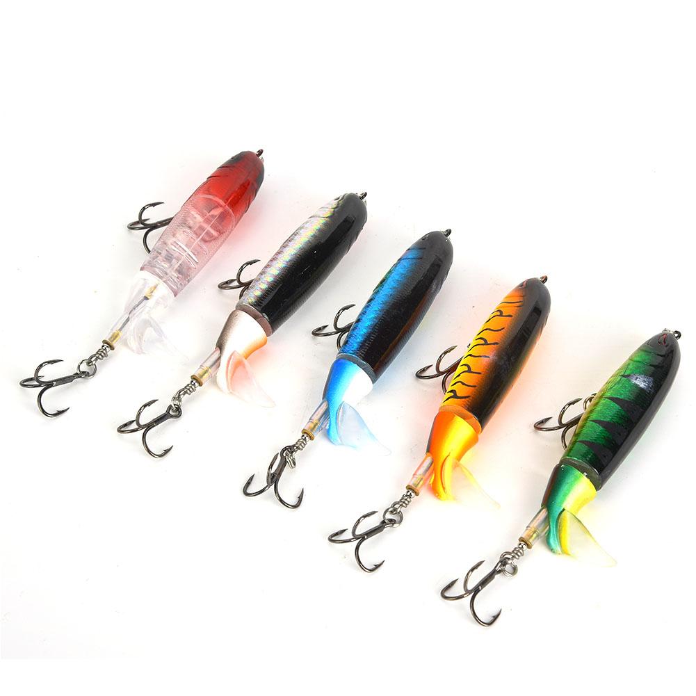 5 pcs Colorful Plastic Artificial Fishing Lure Bait Sea Fishing Tackle Hard Lures with Hooks5 pcs