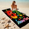1PC Custom Name Christmas Donut Celebration Beach Towel Highly Absorbent And Sand-Resistant Towel for Swimming, Pool, Yoga, And Travel Lightweight