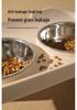 Elevated Double Bowl Pet Feeder: Folding Stainless Steel Water and Food Bowl for Cats and Dogs