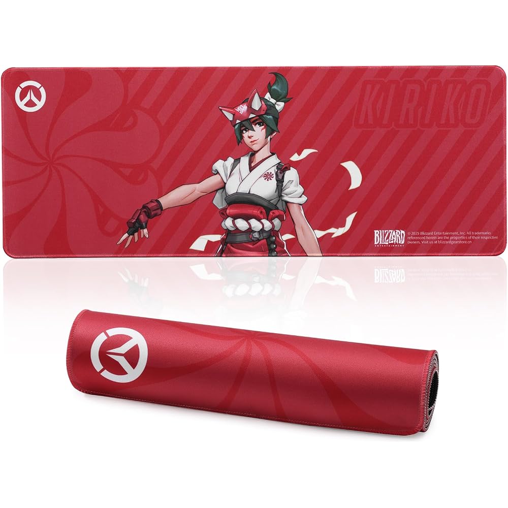 Official Blizzard Overwatch Large Gaming Mouse Pad, Genji Theme, Gamer Keyboard Pad, Office & Hom...