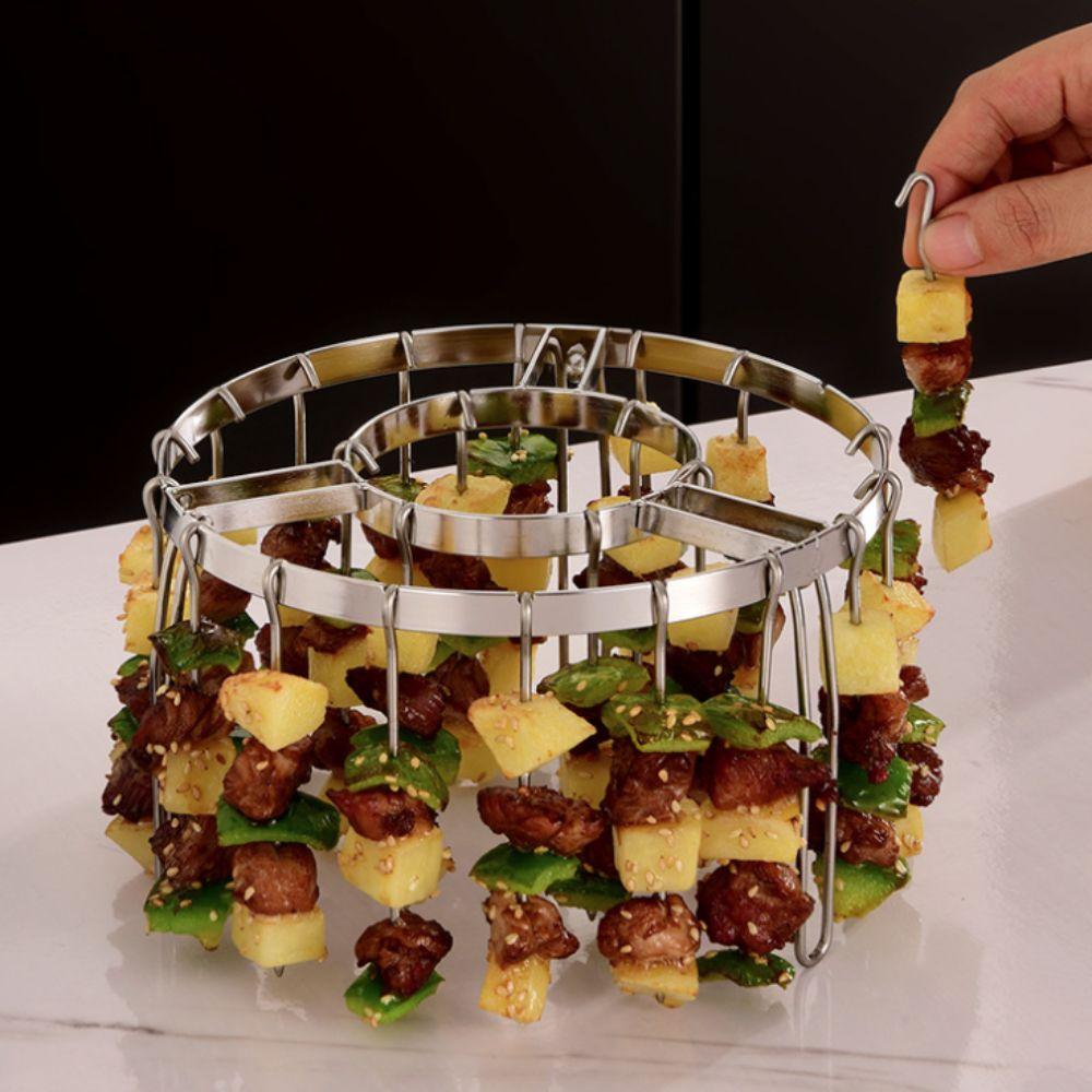 304 Stainless Steel Air Fryer Grill Bracket Vertical Air Fryer Skewer Holder  Oven