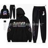 Mens Oversized Hooded Sweatshirt Jogger Pants Set With Front Back Print - 2025 Casual Streetwear