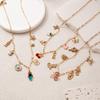 European & American Beach-Style Necklace: Butterfly Fish & Heart Cherry Pendant for Women