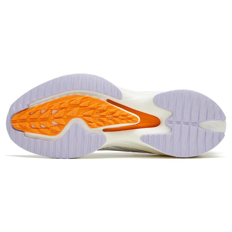 New Anta A Grip Pro Lightweight Wear resistant And Non slip Low Top Running Shoes Women's White Purple Yellow 122325585-4