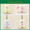 Plush Transformative Bunny Keychain Cartoon Dress Up Rabbit Toy And Keyring