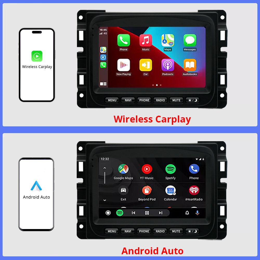 7 Inch Android 13 For Dodge Ram 2013-2018 No DVD Car Wireless Carplay & Android Auto With IPS Touch Screen 4G WIFI BT 5.0