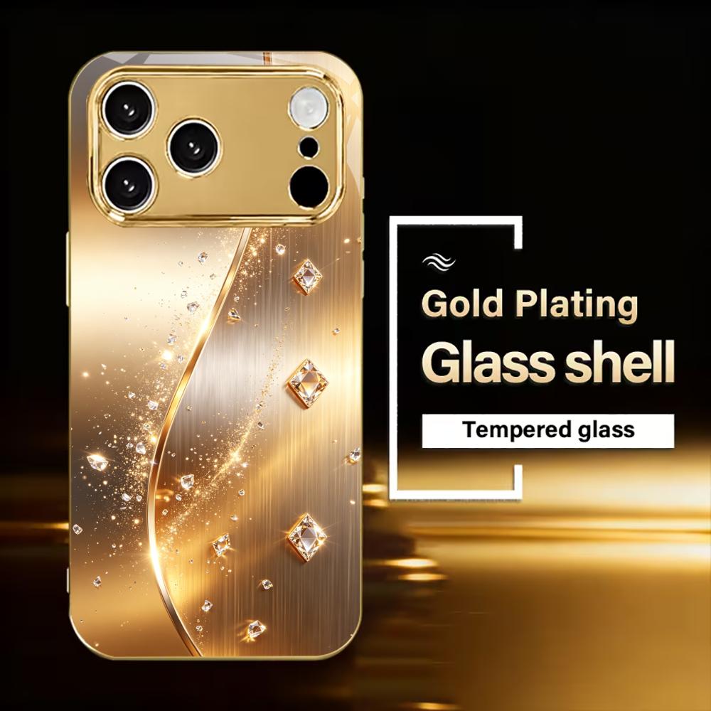 High-end Luxurious Fashion phone case for funda iphone for iphone 17 pro max cover glass for iPhone 17 16 15 14 13 12pm Pro Plus