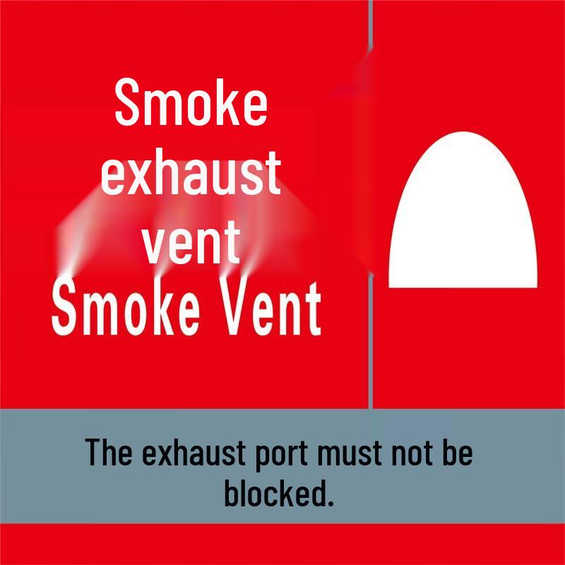 WEZHO Fire Safety Exhaust Vent Warning Sticker