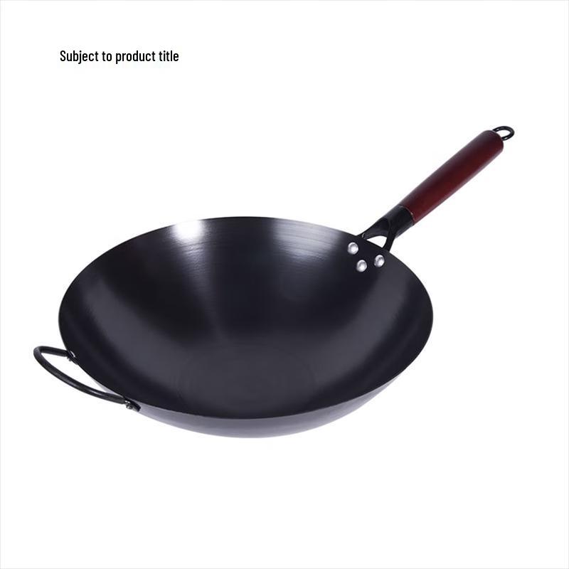 Jixingren 38cm Pre-Seasoned Eared Nitrided Iron Wok