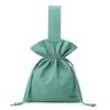 Large Capacity Solid Color Handbag Portable Pleated Bucket Bag Nylon Drawstring Bag  Shopping