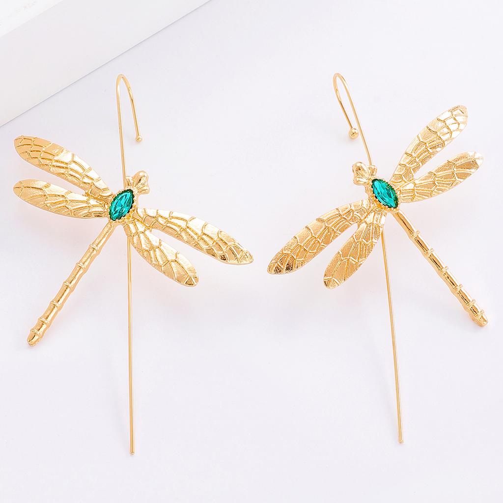 Fashion Dragonfly Stud Earrings For Women Unique Animal Ear Jewelry