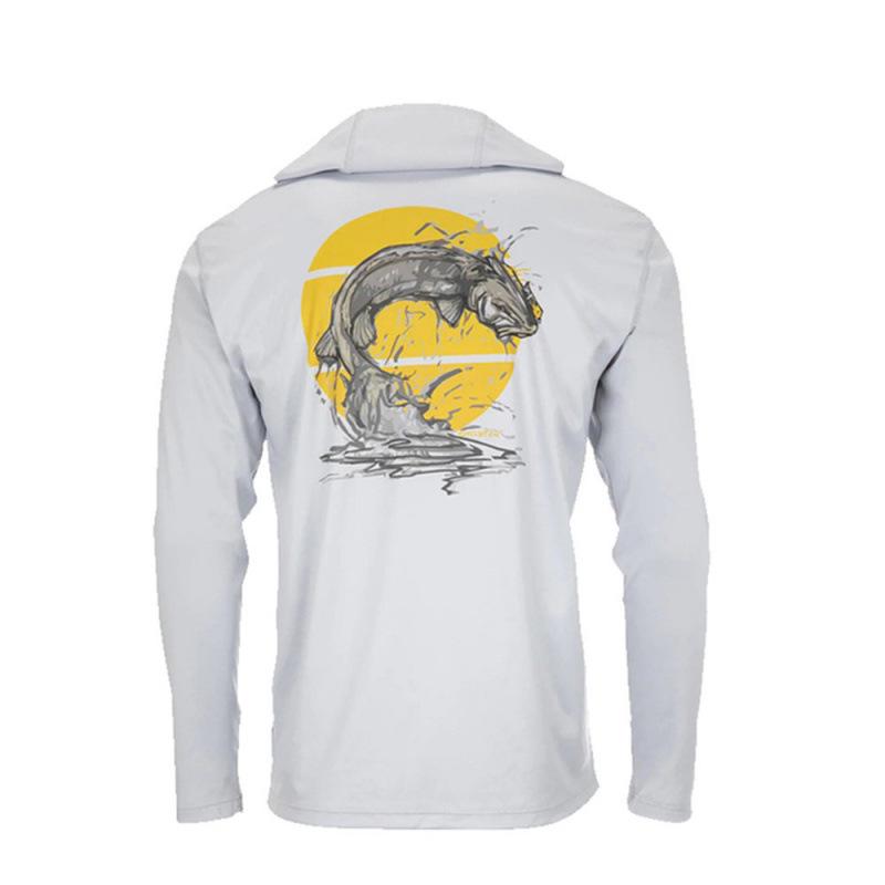 

Чоловіча літня сонцезахисна рибальська сорочка SIMMS з довгим рукавом, капюшоном та ефектом льодяної шовку XXL