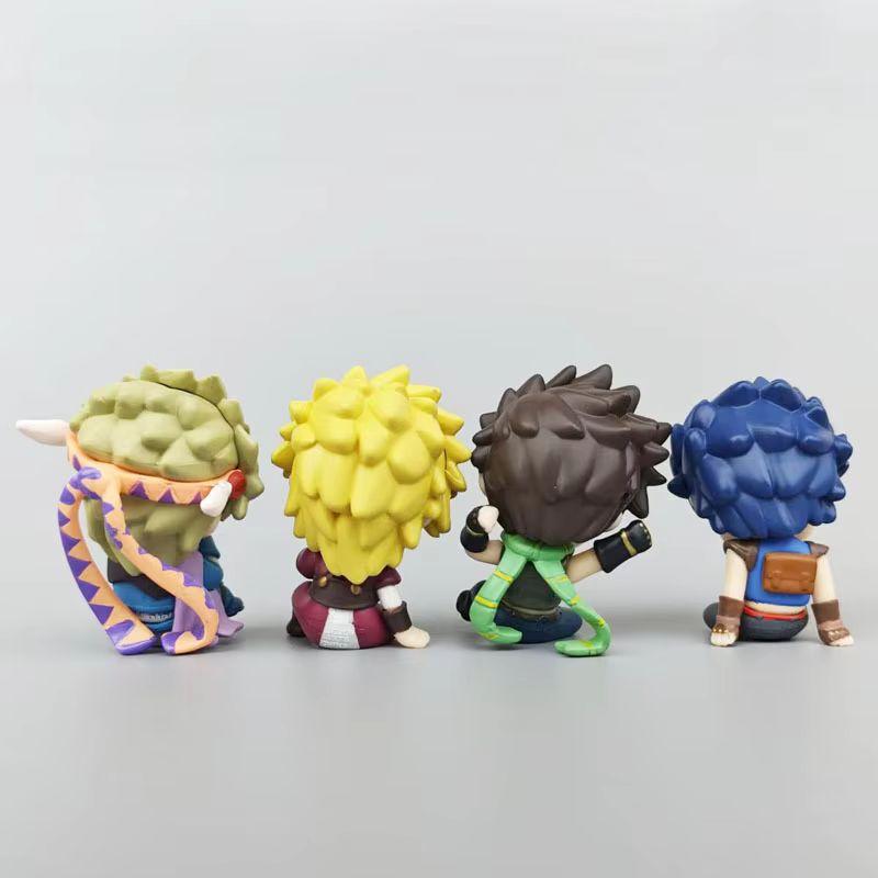 Jojo'S Bizarre Adventure 4pcs 5cm Mini Jonathan Joseph Dio Brando Figures Statue Collection Model Doll Toy Gift For Anime Fans