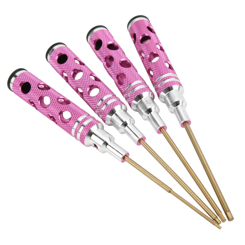 4Pcs Hex Driver Wrench Set 1.5mm 2.0mm 2.5mm 3.0mm RC Hex Socket Screwdriver for RC Model Vehicle Boat