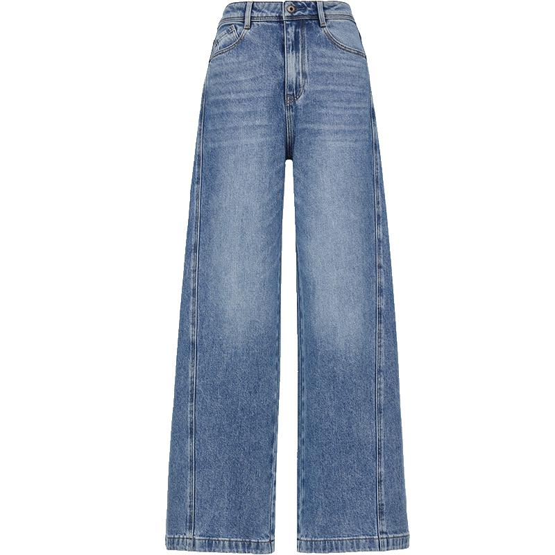 

ONLY Women s Relaxed High-Waist Straight-Leg Denim Jeans M
