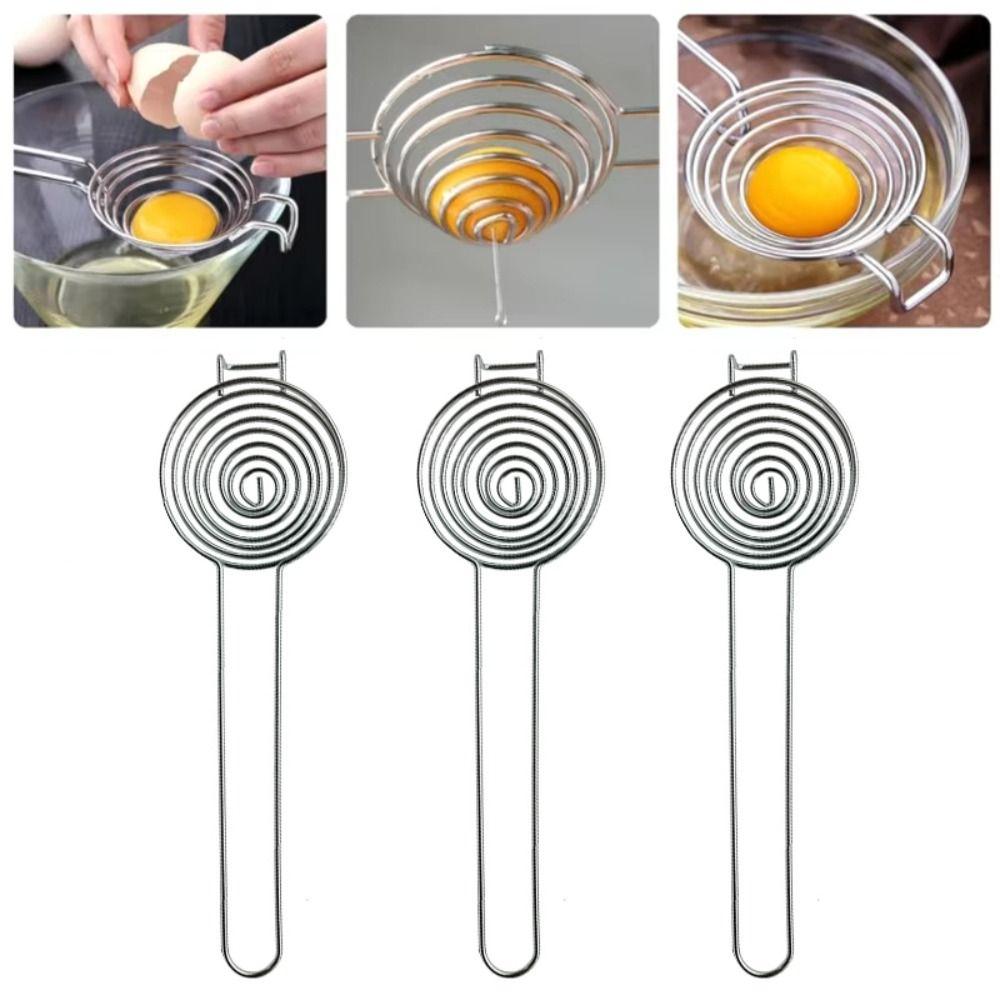 Kitchen Gadgets Egg Divider Stainless Steel Egg Filter Durable Egg Yolk Separator