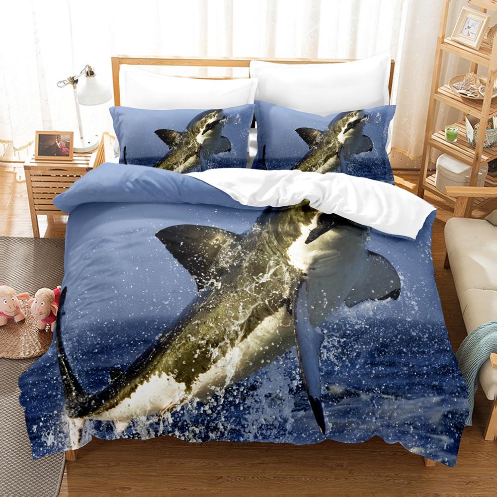 3D Underwater World Bedding Sets Duvet Cover Set With Pillowcase Twin Full Queen King Bedclothes Bed Linen