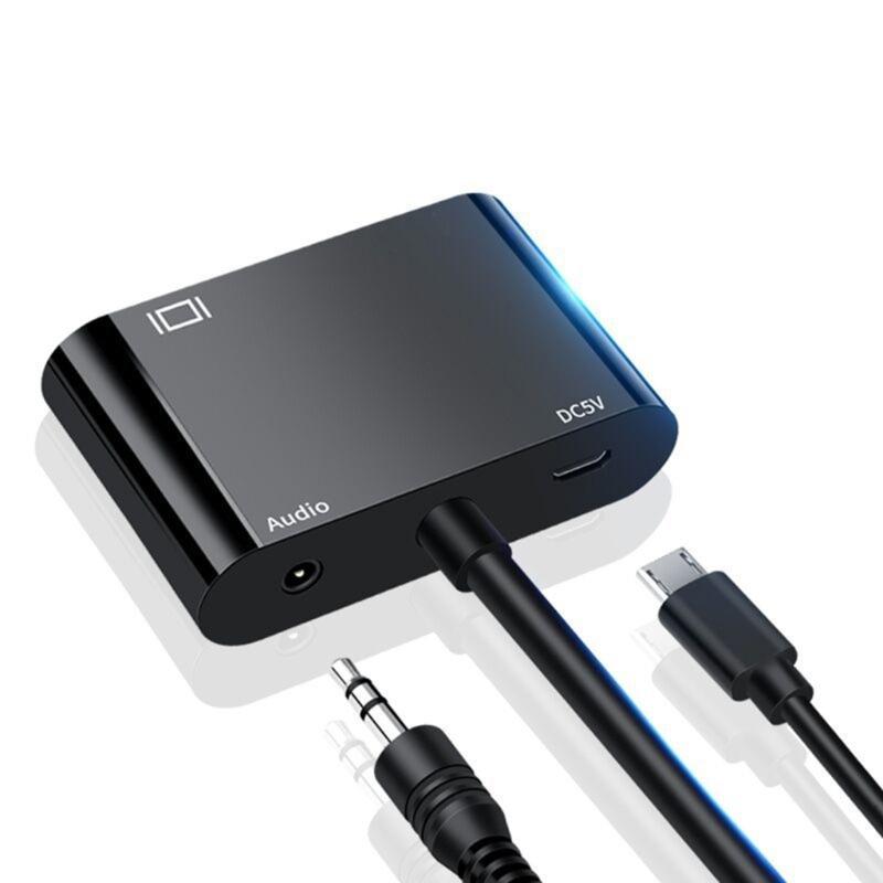 Tragbarer VGA-Buchse auf VGA-Stecker Adapter Unterstützt 1080P Video und Ton Synchronisation für Computer Desktops