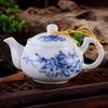 160ml Blue and White Porcelain Teapot for Kung Fu Tea and Flower Tea Ceremonies