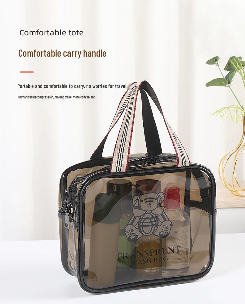 Thickened Waterproof PVC Toiletry & Makeup Travel Organizer Bag with Large Capacity