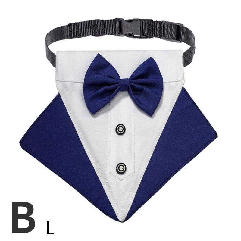 Dog Tuxedo Bandana Collar Pet Wedding Bow Tie Scarf Adjustable Dog Neckerchief Bowtie Collar Black Pet Formal Costume for Puppy