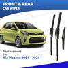 LHD Front Rear Windshield Wiper Blade For Kia Picanto Morning 2004-2023 Window Brushes Accessories 2008 2012 2013 2014 2016 2018
