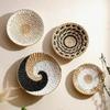 Handmade Bohemian Woven Grass Wall Basket Set - Perfect for Living Room and B&B Entrance Decor