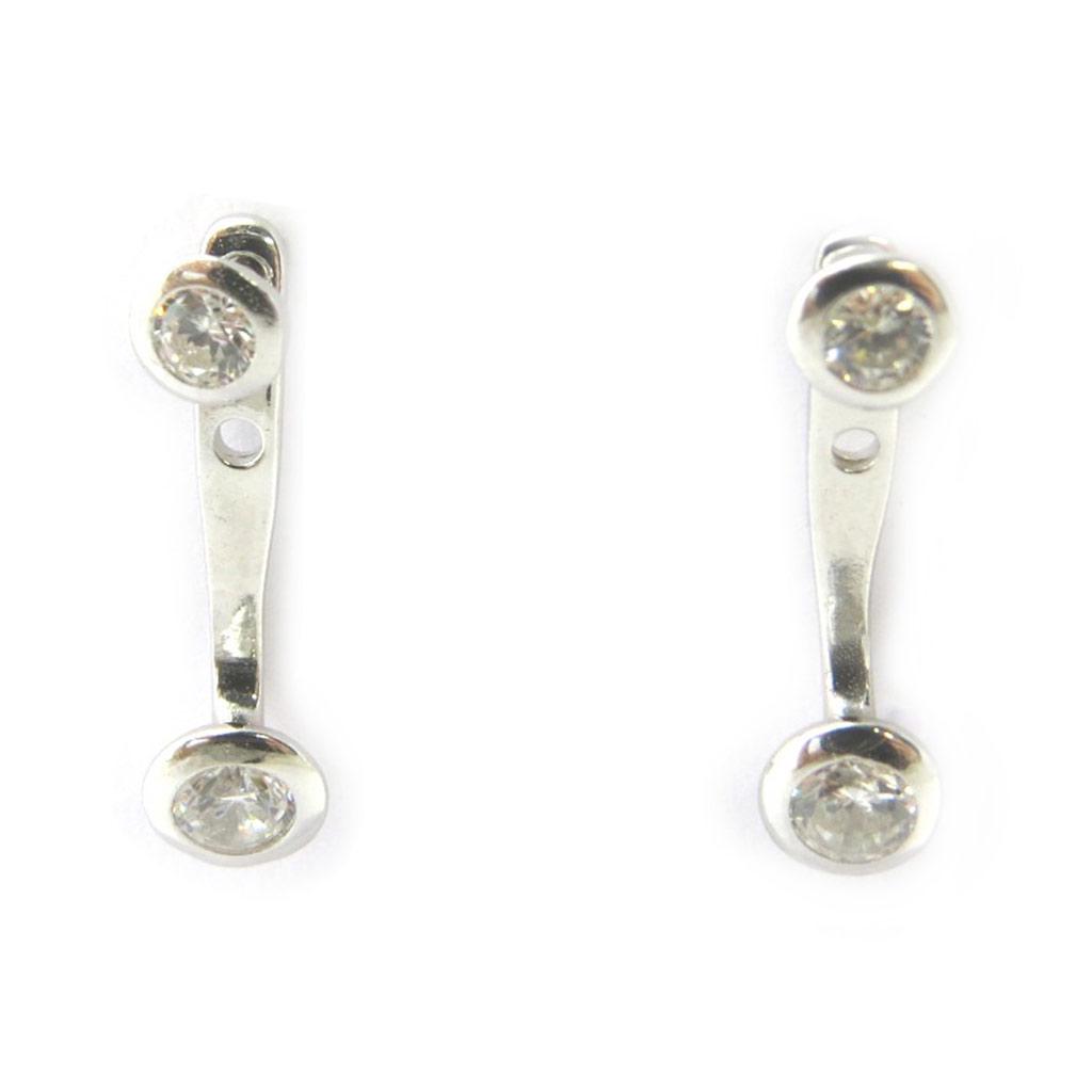 Les Trésors De Lily [M7640] - Boucles contours de lobes argent 'Essentiel' blanc argenté (rhodié) - 5 mm