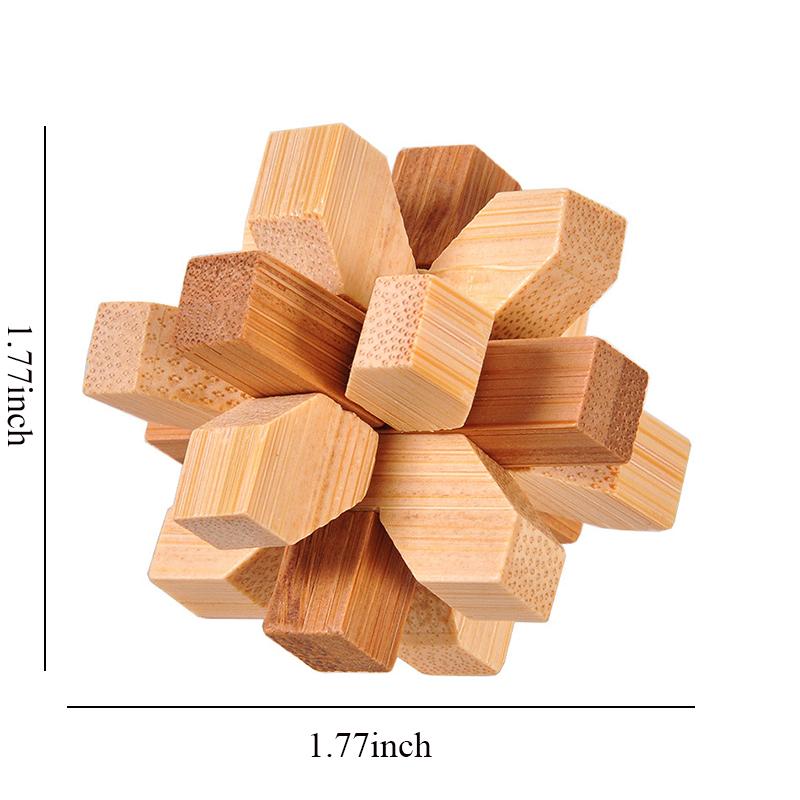 Wooden Kong Ming Lock Lu Ban Lock Iq Brain Teaser Educational Toy For Kids Children Montessori 3D Puzzles Game Unlock Toys Adult