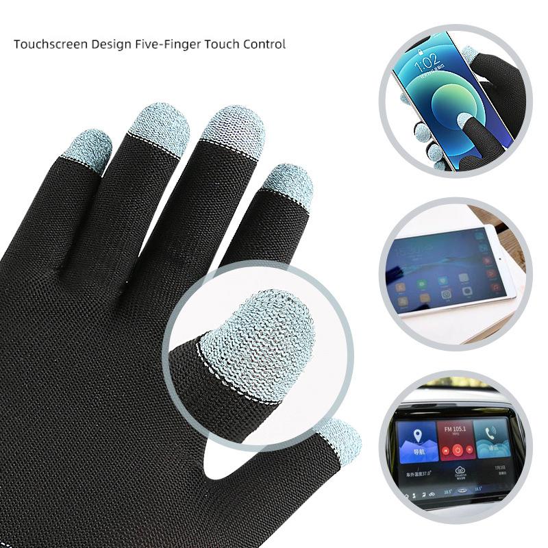 1Pair All Finger Operations Gaming Gloves Providing Accurate Screen Interaction For Mobile Devices For Winter Warmth