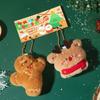 2pcs Christmas Keychain Cartoon Plush Santa Claus Snowman Elk Doll Pendant Keyring Little Keychains Backpack Pendant Small Gift