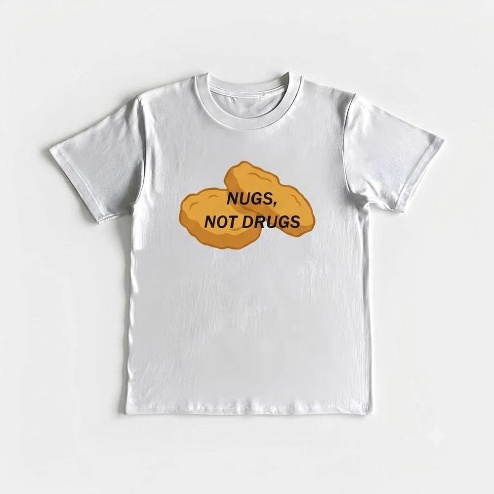 Nugs Not Drugs Funny Chicken Nuggets Meme Black Tshirt 2XL
