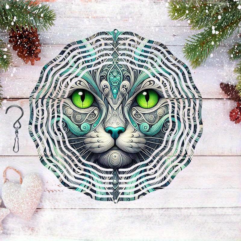 10 Zoll Hängender Windspinner mit 360-Grad-Haken für Balkon-Gartendekor Frühling Sommer Außendekoration