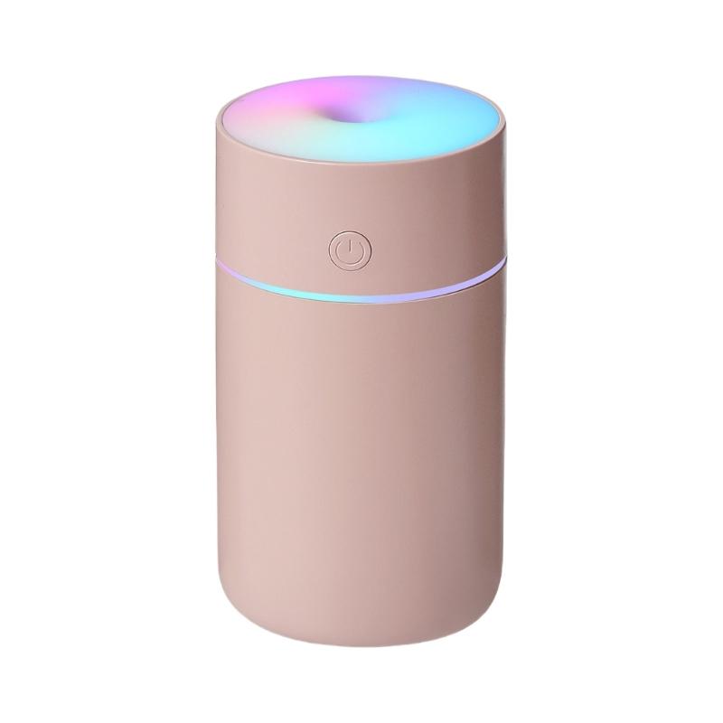 Rechargeable Mini Humidifier Small Desk Air Humidifier with Colorful Atmosphere Light and 4/8 Hour Timer for Home Use