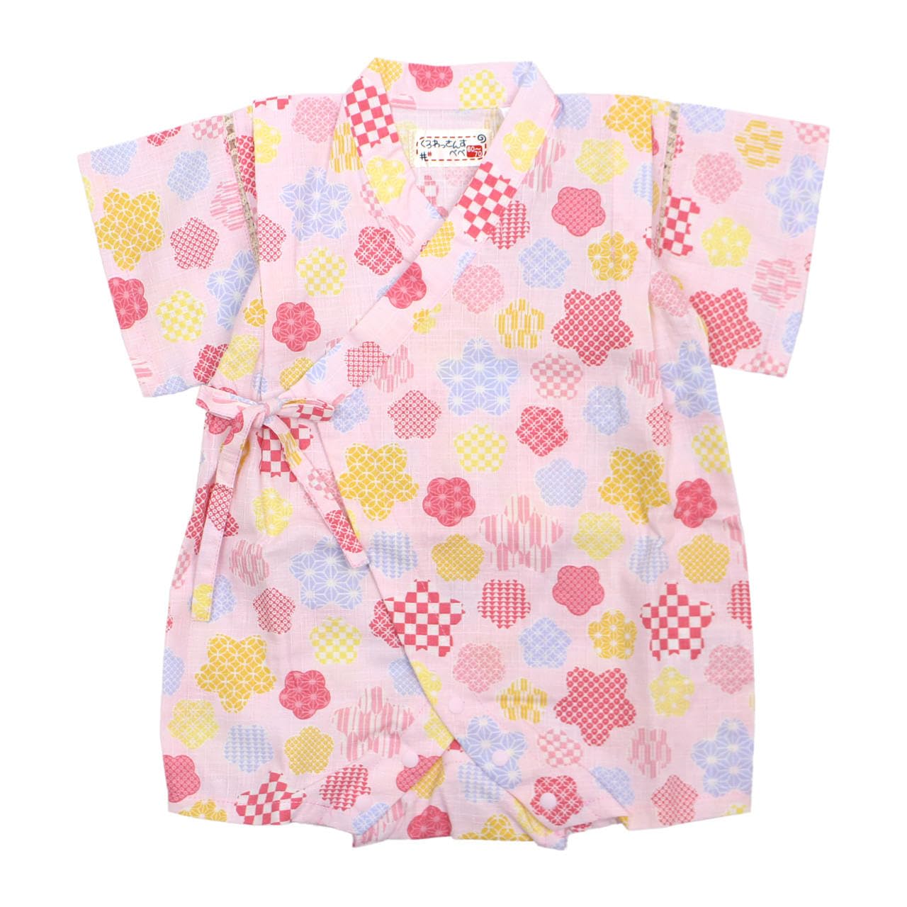 

Happy Baby Jinbei for Made in Greco Coverall New Flower Pink 70cm (2025 Model) Girls, 100% Cotton, Japan, Rompers, Pattern, - 9047,
