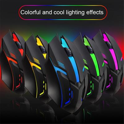 USB Wired Mouse DPI Colourful Breathing Backlight with Ergonomic Design Mice
