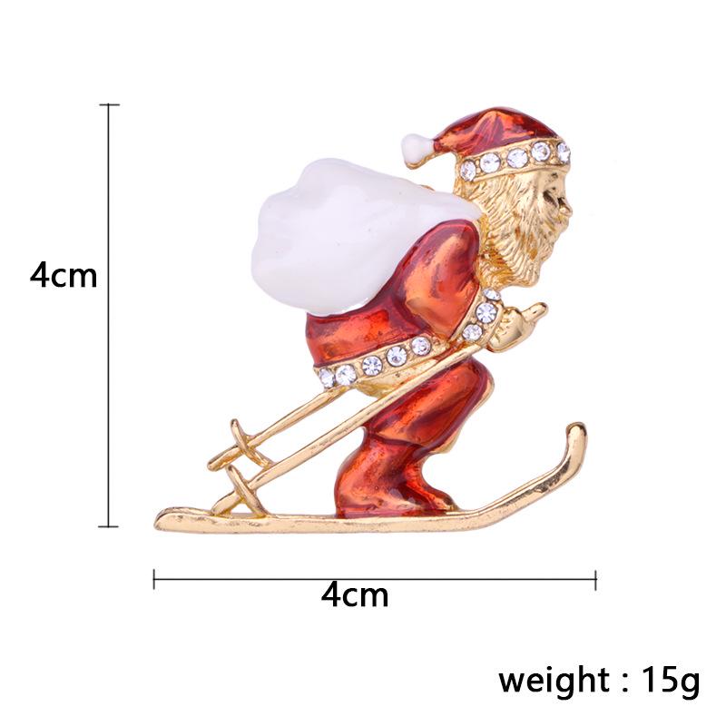 Christmas Brooch Set Santa Snowman Tree Pin Popular In Europe & US | Festive Lapel Pins for Xmas Sweater Decoration Men Women Body Accessories