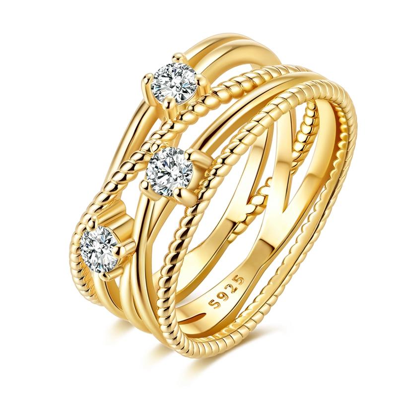 Rings for Women Authentic copper Ring Gold Plated Heart Bow Skull Hand Holding Bead Zircon Ring Engagement Wedding Jewellery