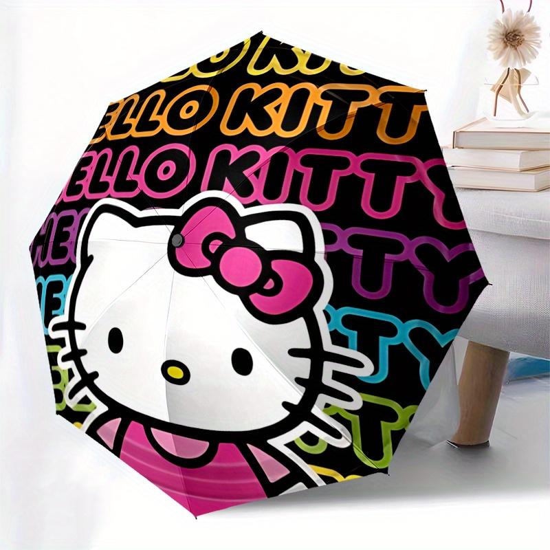 Hello Kitty,Character Design Automatic opening and closing folding umbrella with 8 rib frame and compact travel design,perfect for all occ