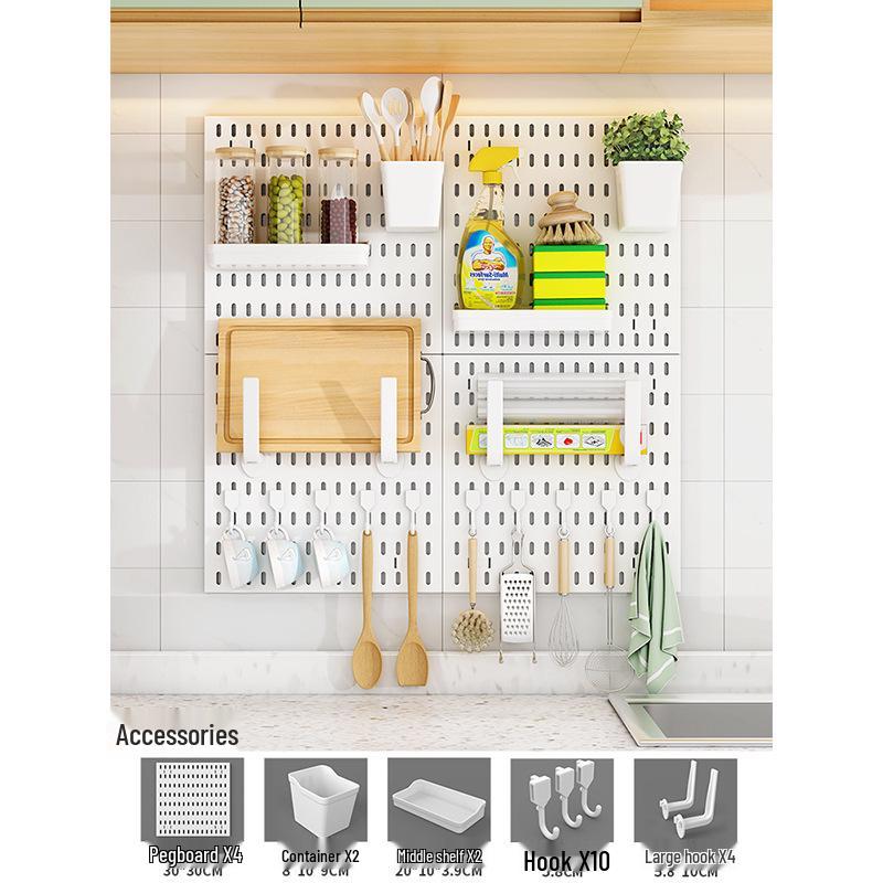 Punch-Free Perforated Board Rack: DIY E-Sports & Study Room Wall Decor for Game Equipment Display