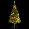 VidaXL Pre-lit Artificial Christmas Tree with Balls, Christmas Tree with LEDs, Holiday Decoration, Party Ornament 321501