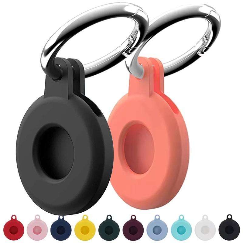 Silicone Cover For Apple AirTags Durable Anti-Scratch Protective Skin Case With Anti-Losing Hook Accessorise Compatible Airtag