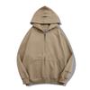 Unisex Oversized Fleece-Lined Hooded Zip-Up Sweatshirt With 3D Letter Print Cotton Blend Streetwear