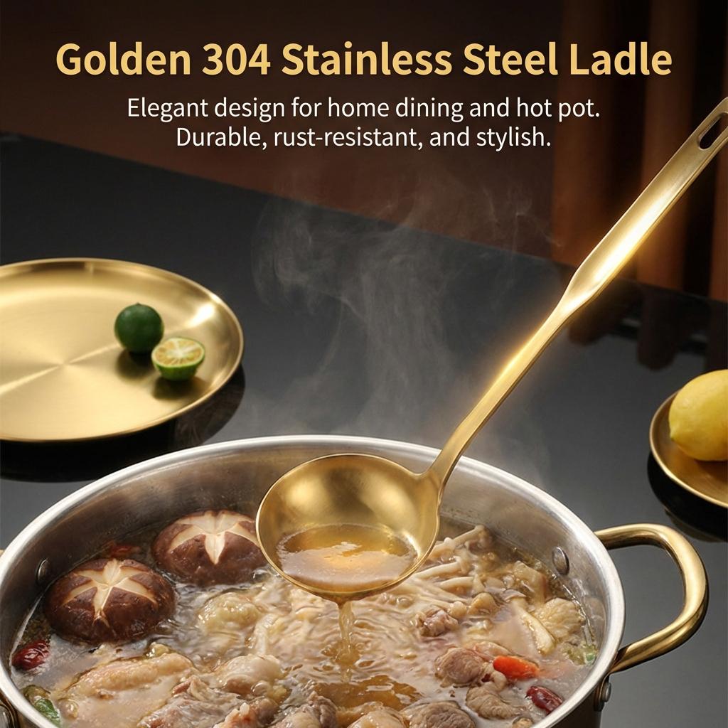 304 Stainless Steel Slotted Spoon for Hot Pot Home Restaurant Use